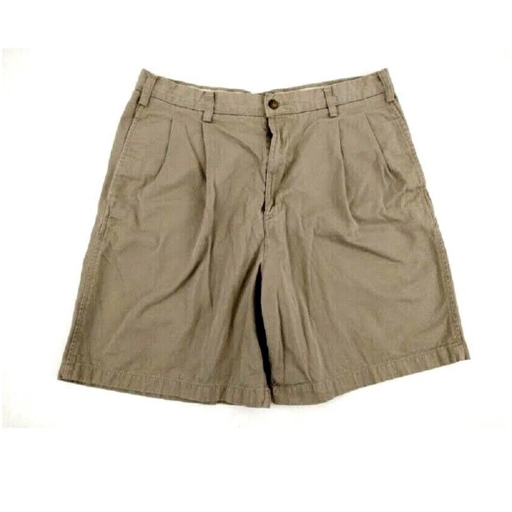 Chaps‎ Men's 31x8 Pleated Front 100% Cotton Chino Casual Khaki Shorts Preppy